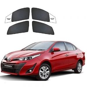 Premium Fix type SunShade Curtain For Yaris  - Black